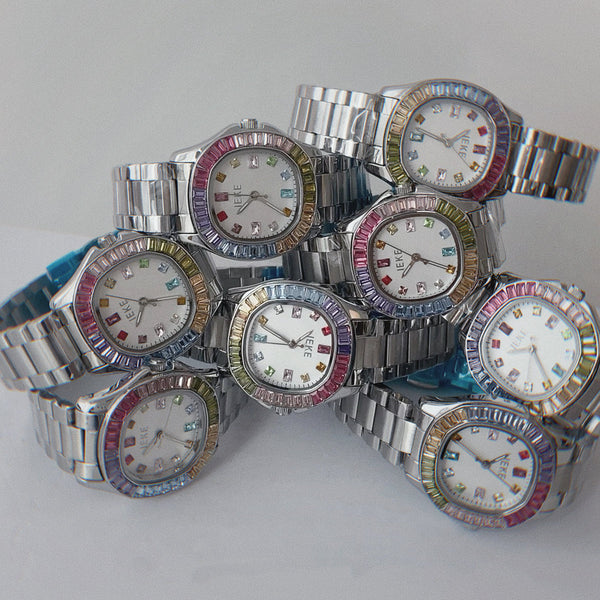 Rainbow Colorway Crystal Watch
