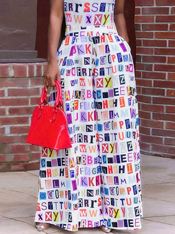 Daily Text Letters Urban Regular Fit Fashion Pants