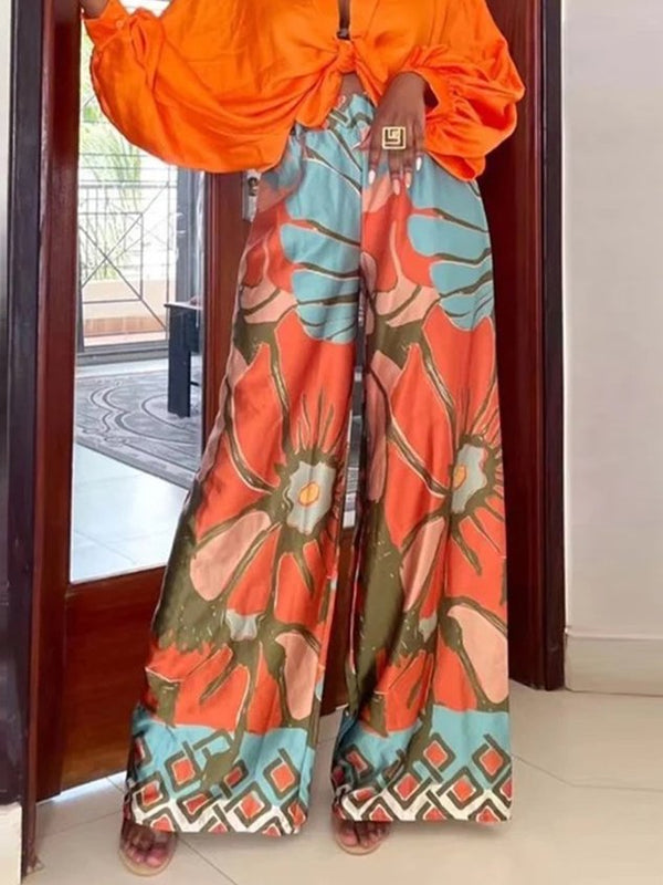 Regular Fit Floral Urban Fashion Pants