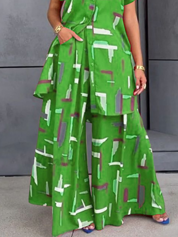 Printing Abstract Loose Urban Pants