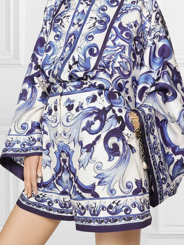 Regular Fit Vacation Random Print Shorts