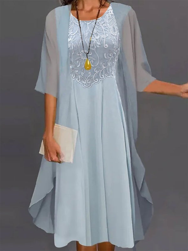 Loose Elegant Plain Two-Piece Set