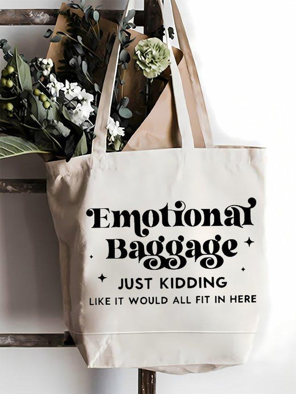 Emotional Baggage Sarcastic Funny Casual Shopping Tote Bag