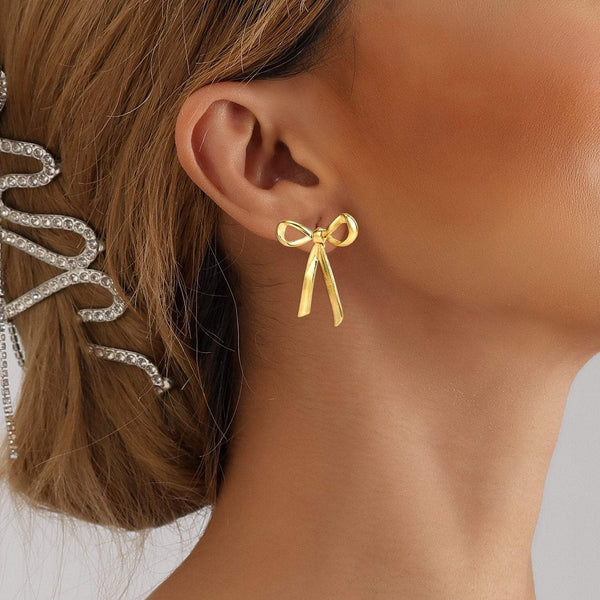 Women's Fashionable and Temperamental Bowknot Earrings