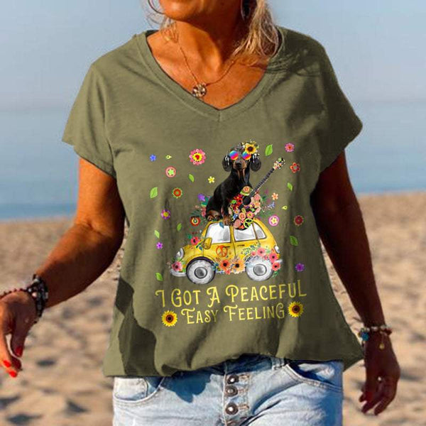 I Got A Peaceful Easy Feeling Women Old Hippie T-shirt