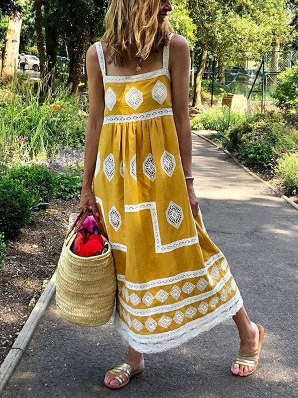 Bohemian Loose Casual Plus Size Sleeveless Dress