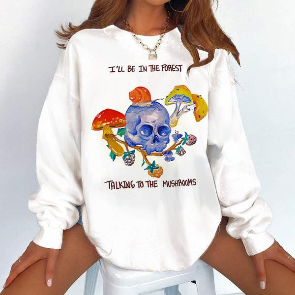 Women fashionable casual loose sweatshirt